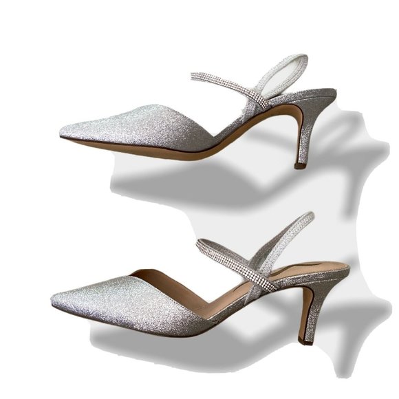 Nina Berit Silver Metallic Pump Size 75 